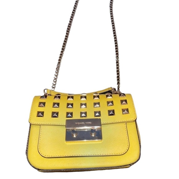 Michael Kors Yellow Studded Crossbody - Picture 2 of 5